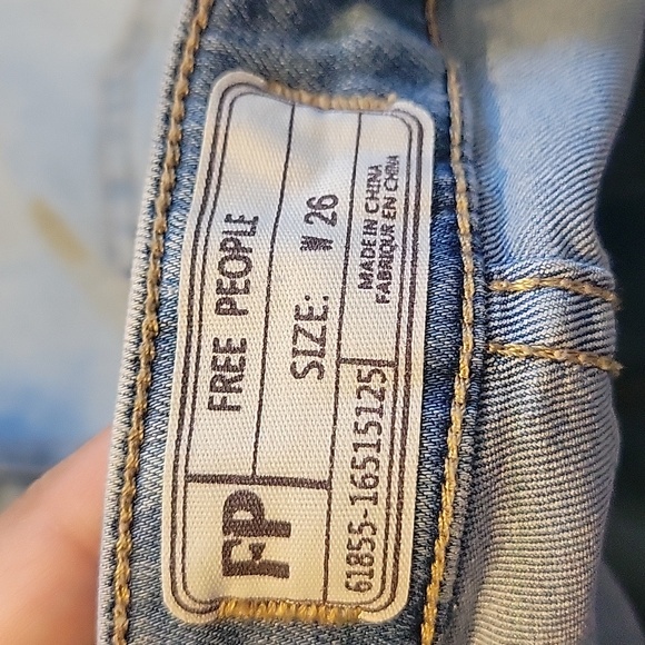 Free People Float on Flare Jeans Light Wash 26 Boho Western Rodeo High Waist - Picture 15 of 16